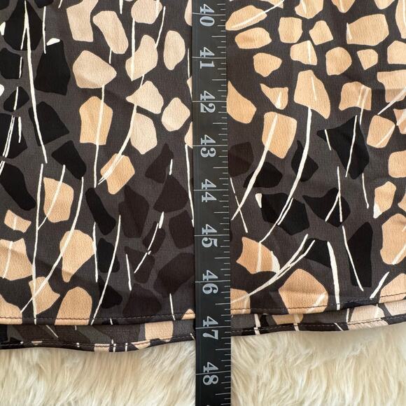 Richard Allen x H&M Women’s Abstract Long Sleeve Silky Belted Midi Dress Size 6 - Picture 8 of 12